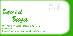 david buga business card